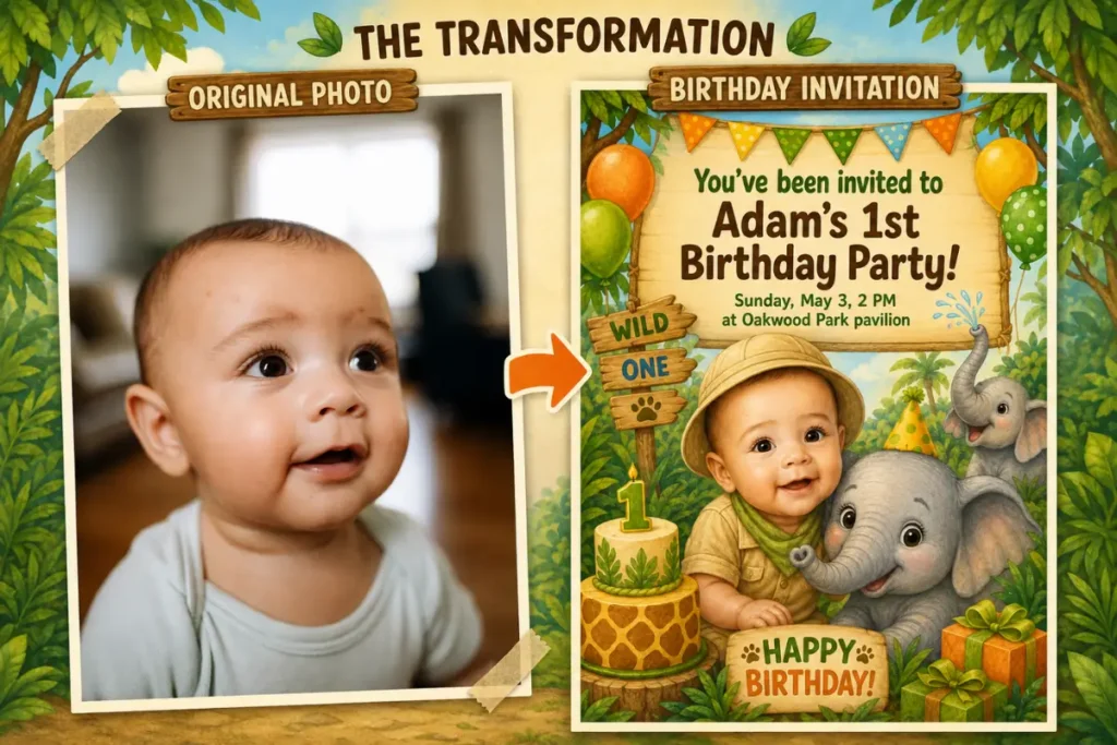 birthday invitation maker with photo